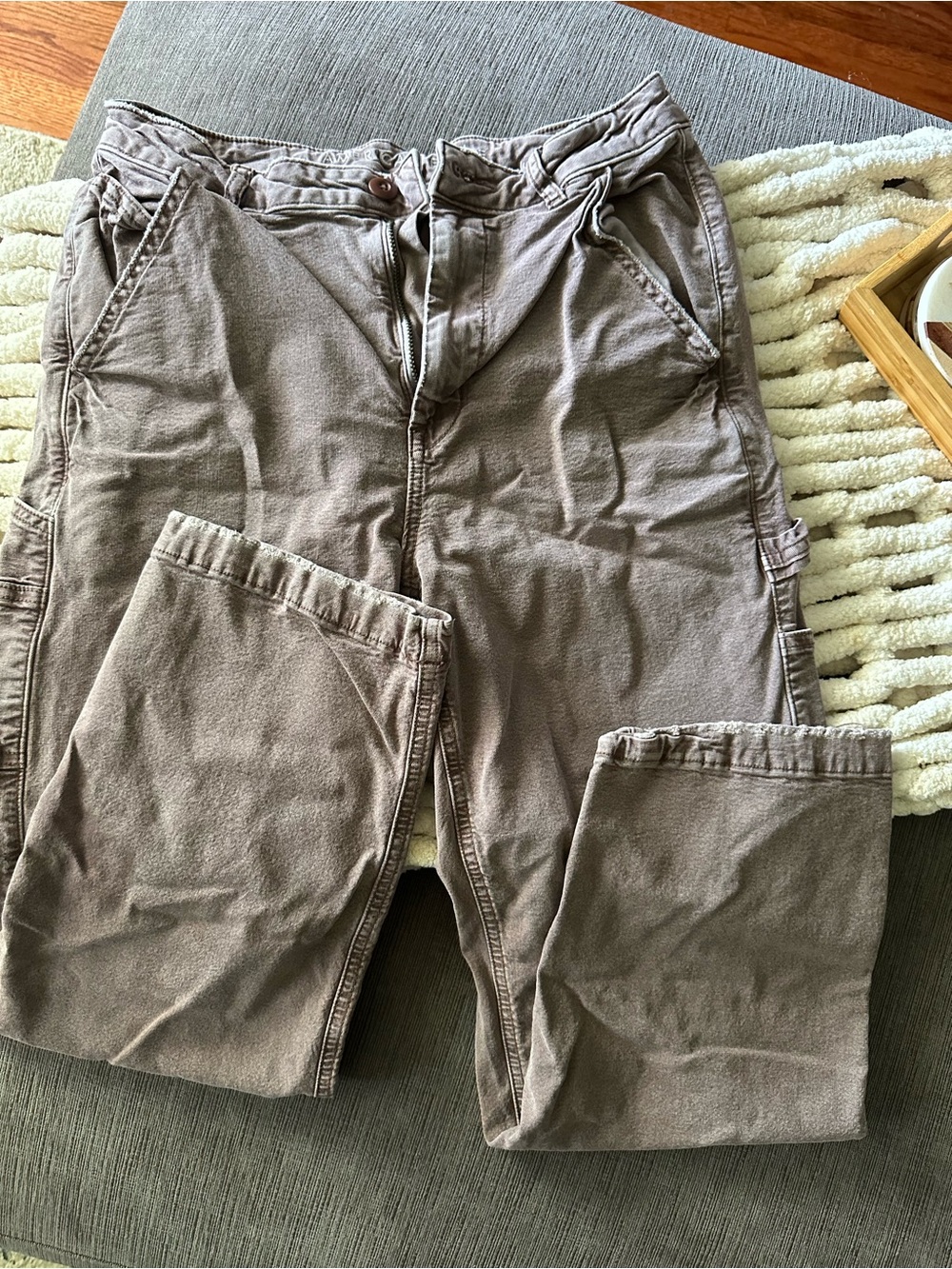 American Eagle Women's Highest Rise 90’s Boyfriend Brown Cargo Pants